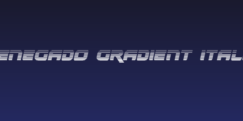 Renegado Gradient Italic Social Header