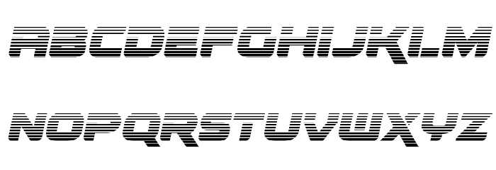 Renegado Gradient Italic Font LOWERCASE