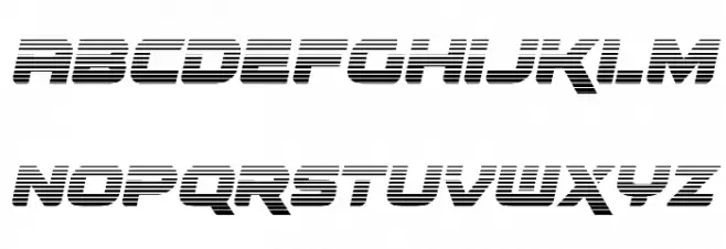 Renegado Gradient Italic Caratteri MINUSCOLO