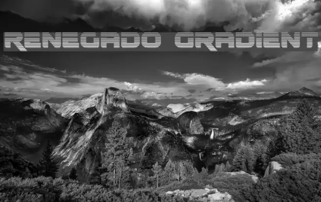 Renegado Gradient Font examples