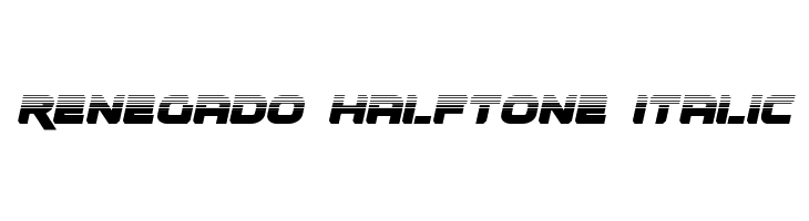 Renegado Halftone Italic  Frei Schriftart Herunterladen