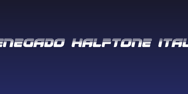 Renegado Halftone Italic Social Header