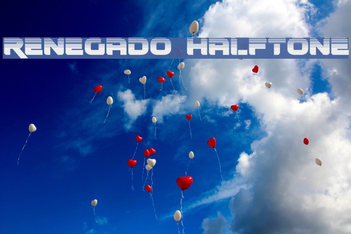 Renegado Halftone Font examples