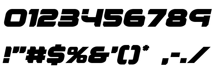Renegado Italic Font OTHER CHARS