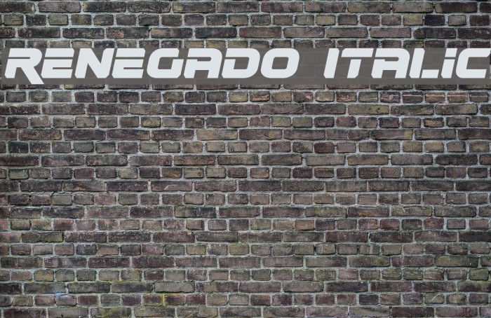 Renegado Italic Font examples