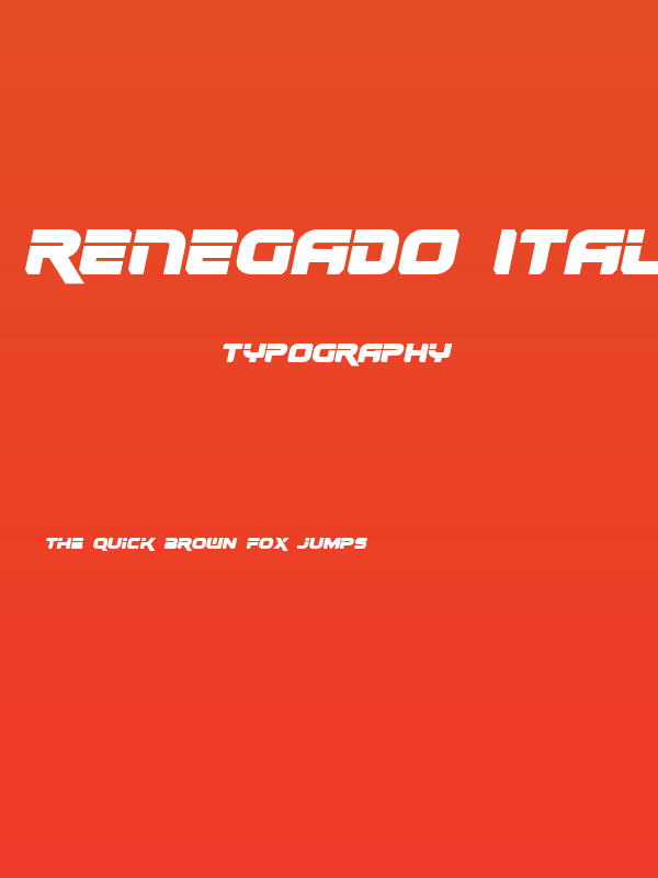 Renegado Italic Poster