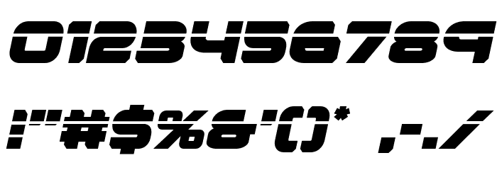 Renegado Laser Italic Font OTHER CHARS