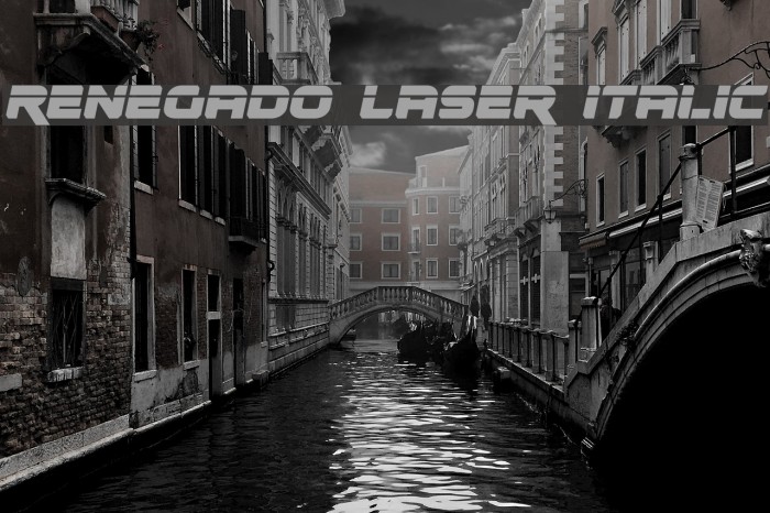 Renegado Laser Italic Font examples