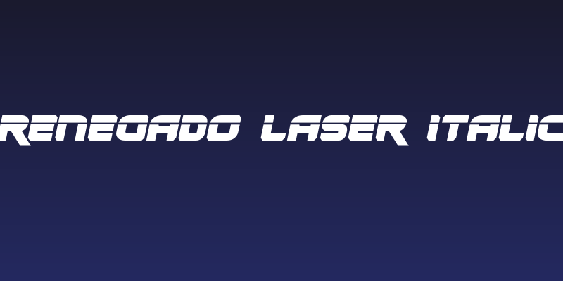 Renegado Laser Italic Social Header