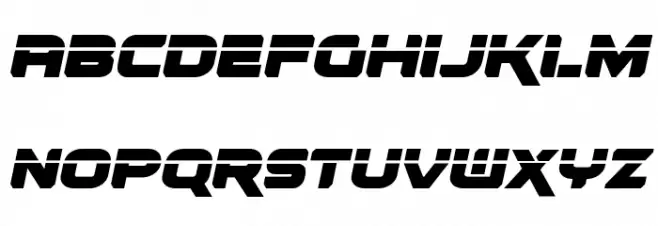 Renegado Laser Italic फ़ॉन्ट लोअरकेस