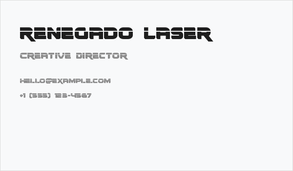 Renegado Laser Business Card