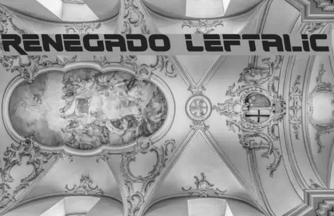 Renegado Leftalic Font examples