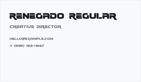 Renegado Regular Business Card