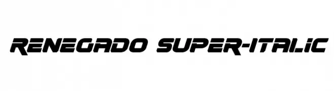 Renegado Super-Italic  تنزيل الخطوط