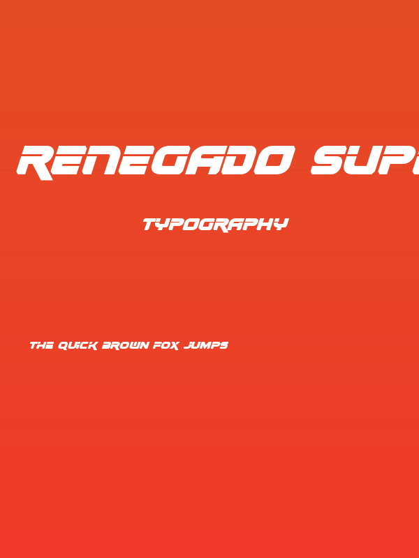 Renegado Super-Italic Poster