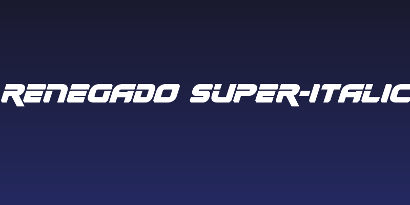 Renegado Super-Italic Social Header