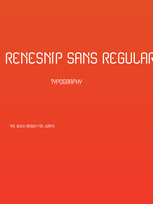 Renesnip Sans Regular Poster