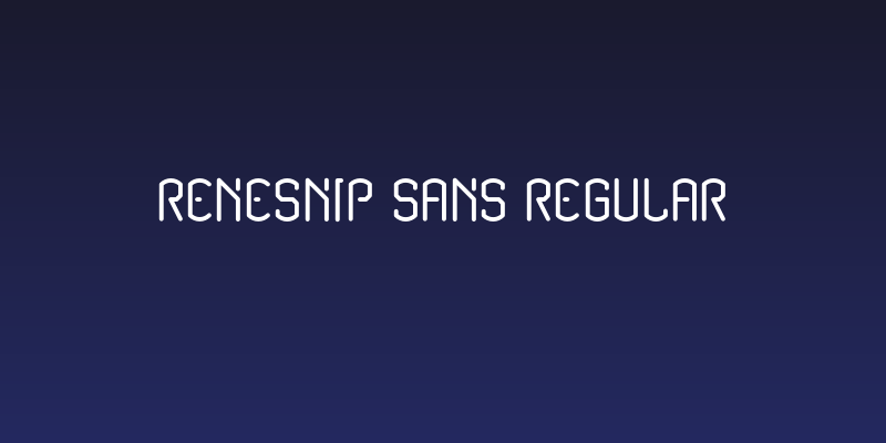 Renesnip Sans Regular Social Header