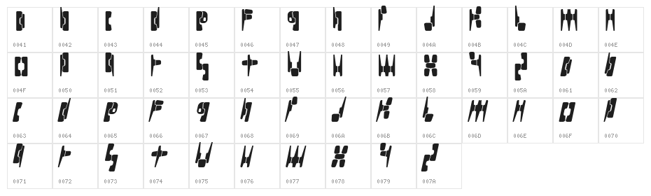 Reningsverk Character Map
