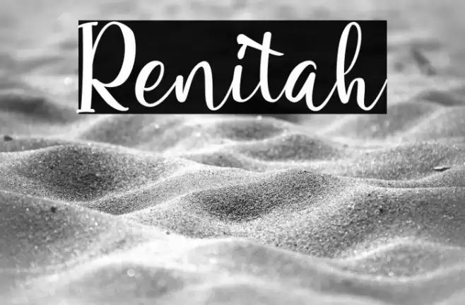 Renitah Font examples