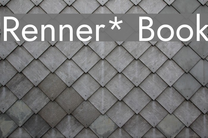 Renner* Book Font examples