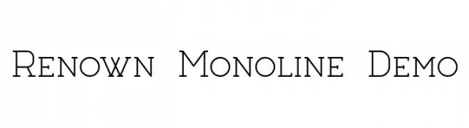 Renown Monoline Demo  baixar fontes gratis