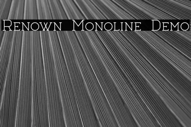 Renown Monoline Demo Font examples