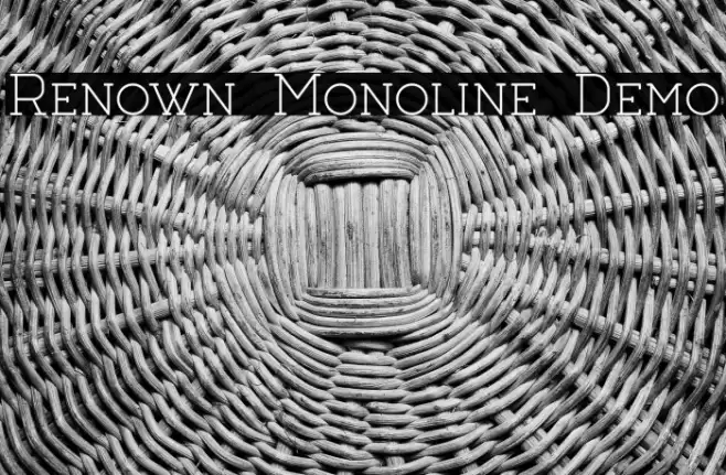 Renown Monoline Demo Font examples