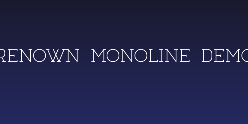 Renown Monoline Demo Social Header