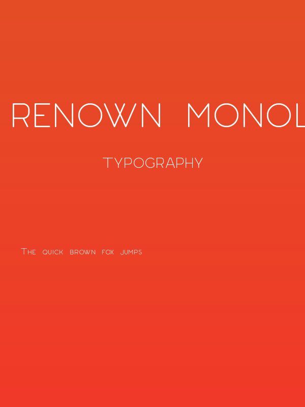 Renown Monoline Sans Demo Poster