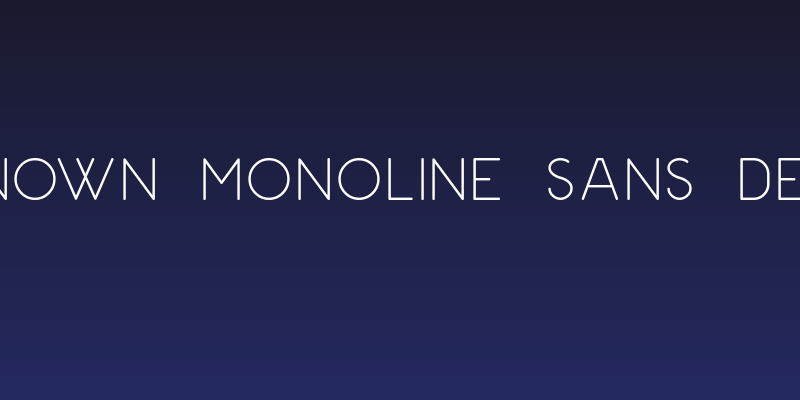 Renown Monoline Sans Demo Social Header