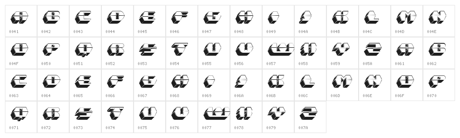 Rental Regular Character Map