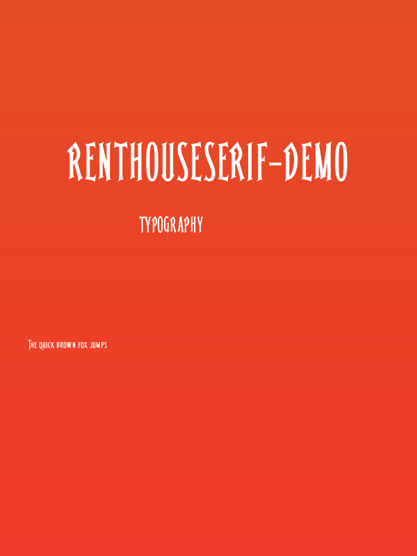 RenthouseSerif-Demo Poster