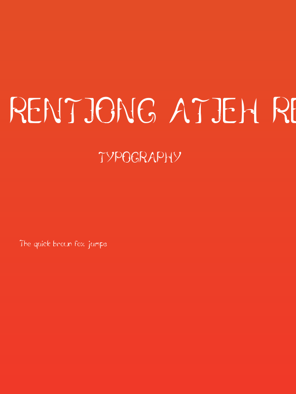Rentjong Atjeh Regular Poster