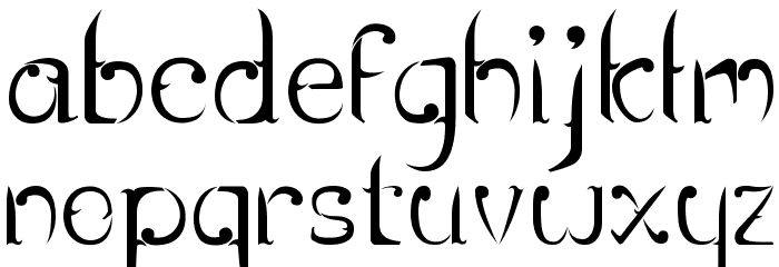 Rentjong Atjeh Regular Font LOWERCASE