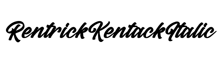 Rentrick Kentack Italic  Скачать бесплатные шрифты