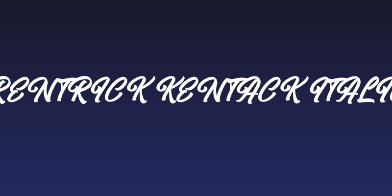 Rentrick Kentack Italic Social Header