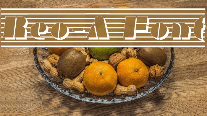 Reo-A Font examples