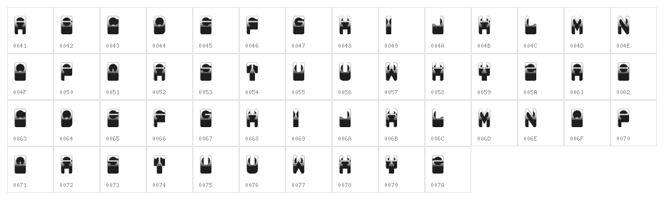 Reon Regular Character Map