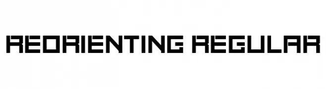 Reorienting Regular  Frei Schriftart Herunterladen