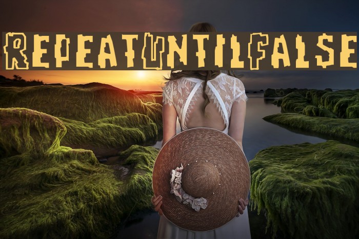 RepeatUntilFalse Schriftart examples