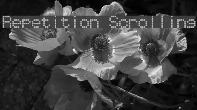 Repetition Scrolling Font examples