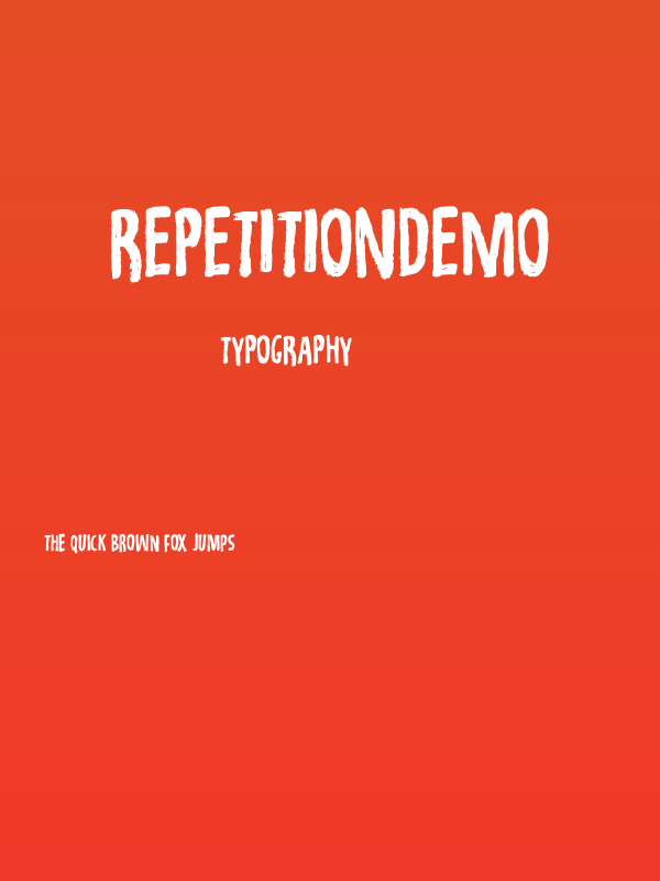 RepetitionDEMO Poster