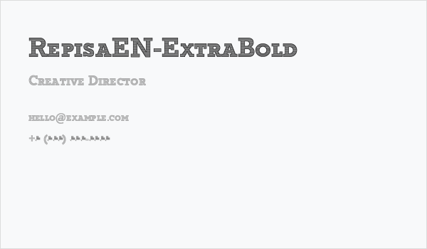 RepisaEN-ExtraBold Business Card