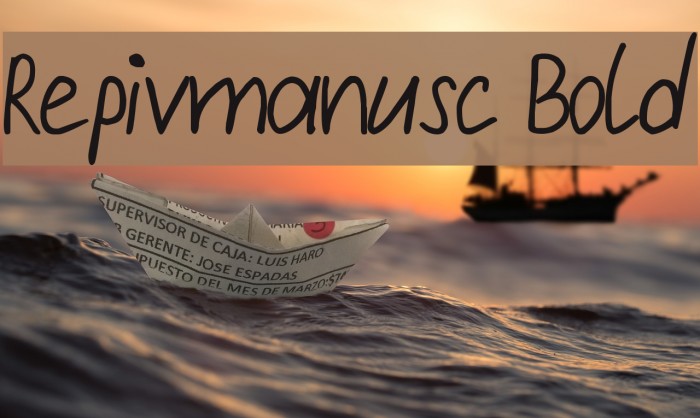 Repivmanusc Bold Font examples