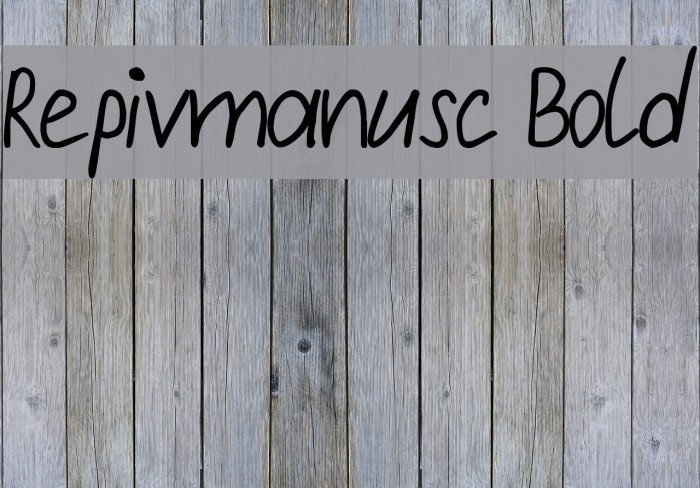Repivmanusc Bold Font examples