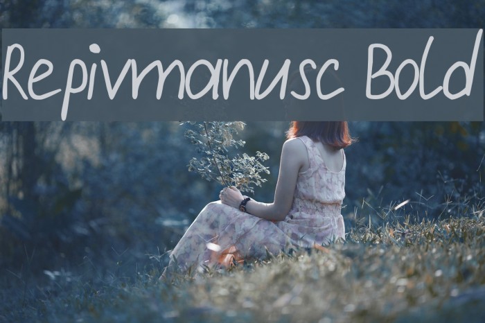 Repivmanusc Bold Font examples