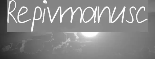 Repivmanusc Font examples