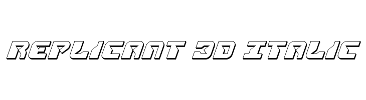Replicant 3D Italic  Free Fonts Download