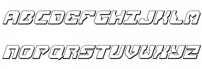 Replicant 3D Italic 字体 大写